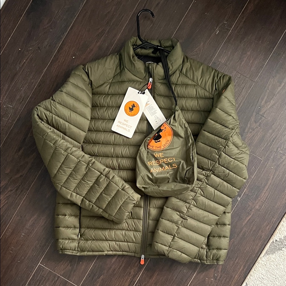 SAVE THE DUCK Khaki Quilted Jacket